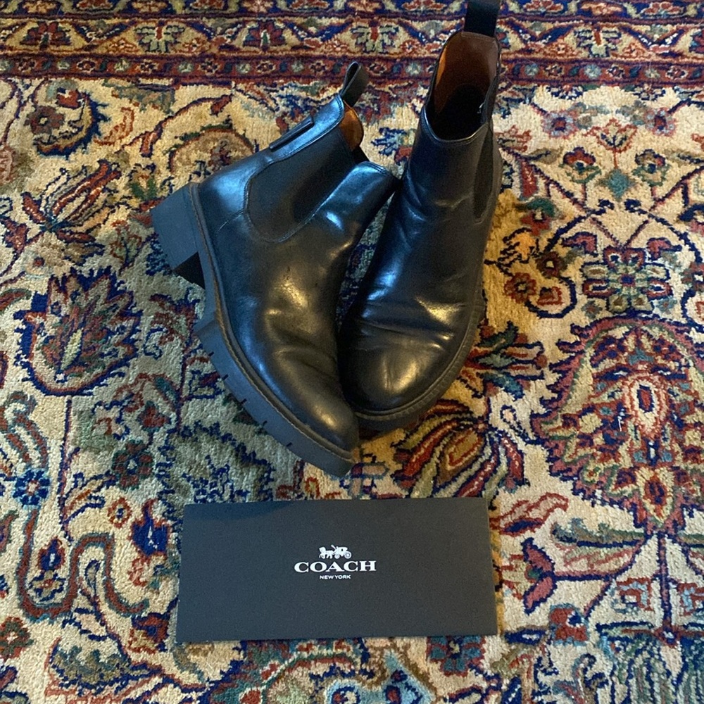 Women’s coach chunky booties genuine leather